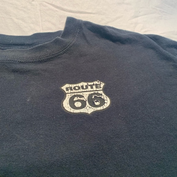 💙 Vintage 90s Route 66 Black Short Sleeve Tee Gildan Size XL - Picture 6 of 8
